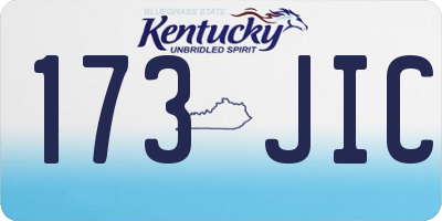 KY license plate 173JIC