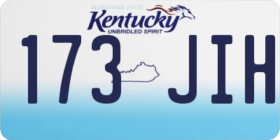 KY license plate 173JIH