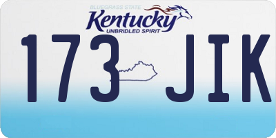 KY license plate 173JIK