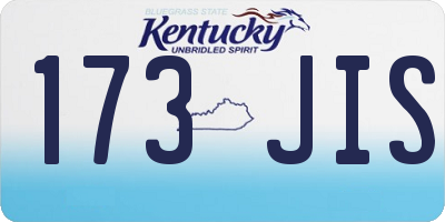 KY license plate 173JIS