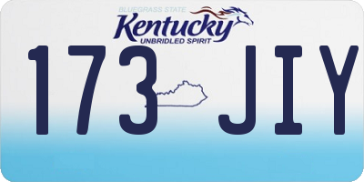 KY license plate 173JIY