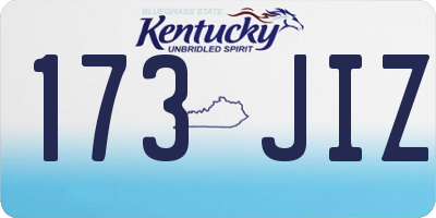 KY license plate 173JIZ