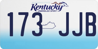 KY license plate 173JJB
