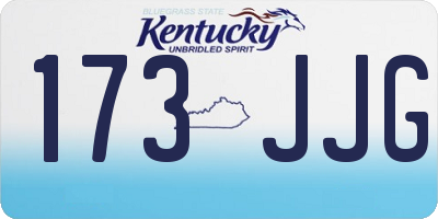 KY license plate 173JJG