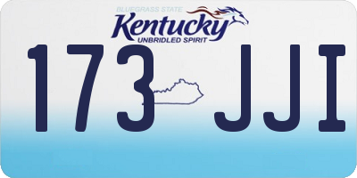 KY license plate 173JJI