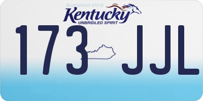 KY license plate 173JJL