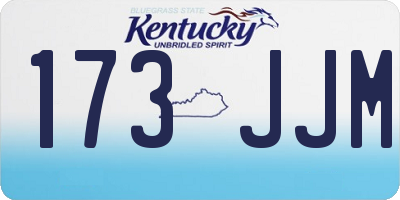 KY license plate 173JJM