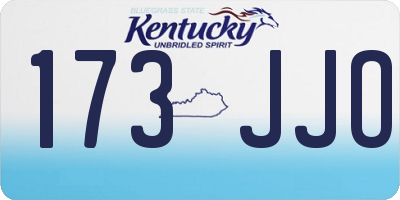 KY license plate 173JJO