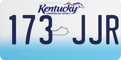 KY license plate 173JJR