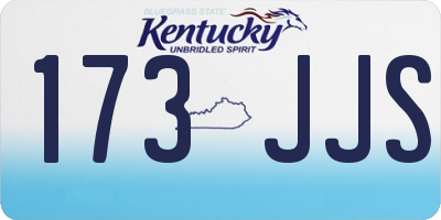 KY license plate 173JJS
