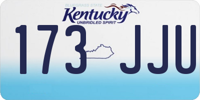 KY license plate 173JJU