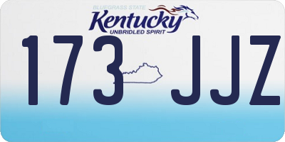 KY license plate 173JJZ