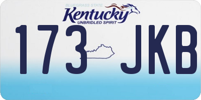 KY license plate 173JKB