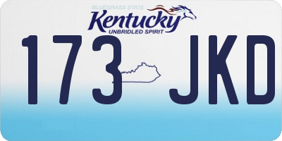 KY license plate 173JKD