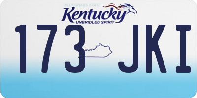 KY license plate 173JKI