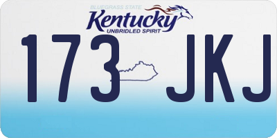 KY license plate 173JKJ