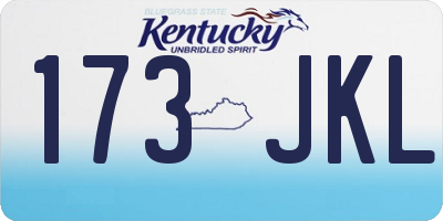 KY license plate 173JKL