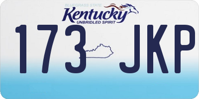 KY license plate 173JKP