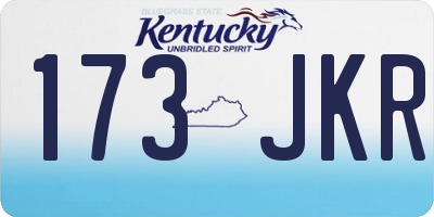 KY license plate 173JKR