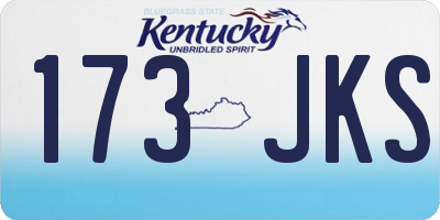 KY license plate 173JKS