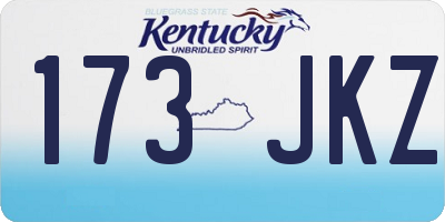 KY license plate 173JKZ