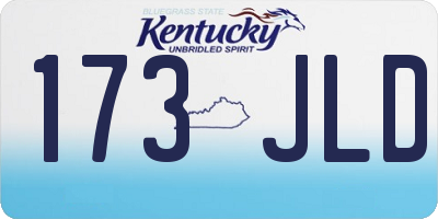KY license plate 173JLD