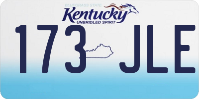 KY license plate 173JLE