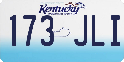 KY license plate 173JLI