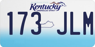 KY license plate 173JLM