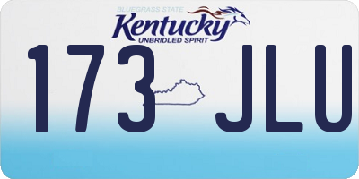 KY license plate 173JLU
