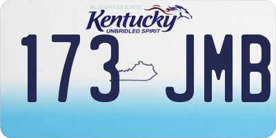 KY license plate 173JMB