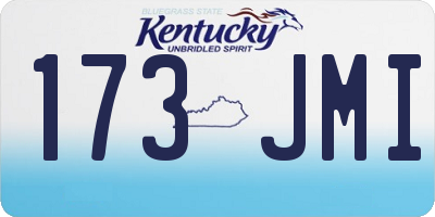 KY license plate 173JMI