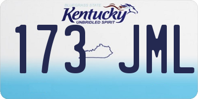 KY license plate 173JML