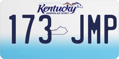 KY license plate 173JMP