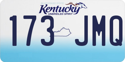 KY license plate 173JMQ