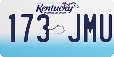 KY license plate 173JMU