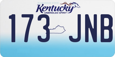 KY license plate 173JNB