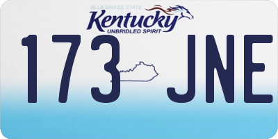 KY license plate 173JNE