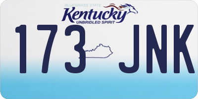 KY license plate 173JNK