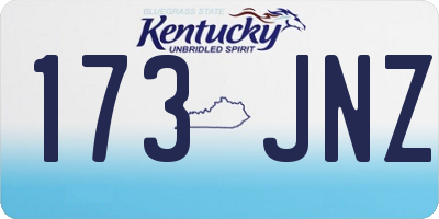 KY license plate 173JNZ