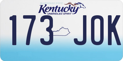 KY license plate 173JOK
