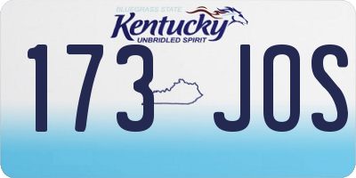 KY license plate 173JOS