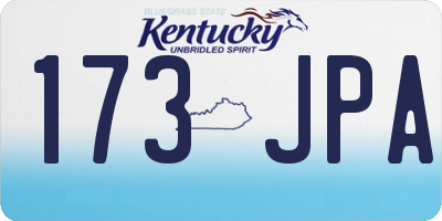 KY license plate 173JPA
