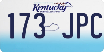 KY license plate 173JPC