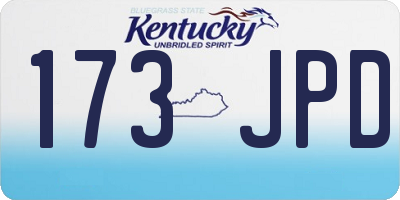 KY license plate 173JPD