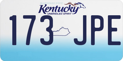 KY license plate 173JPE