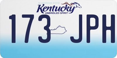 KY license plate 173JPH