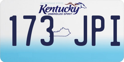 KY license plate 173JPI