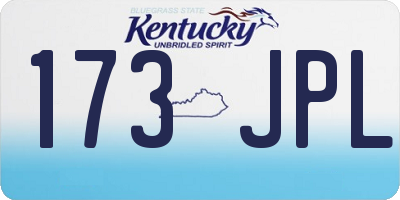 KY license plate 173JPL