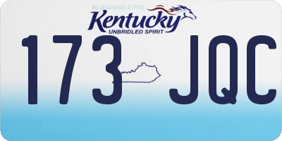 KY license plate 173JQC